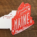 Noteworthy Paper and Press - NPP Greetings From Maine Postcard, Red