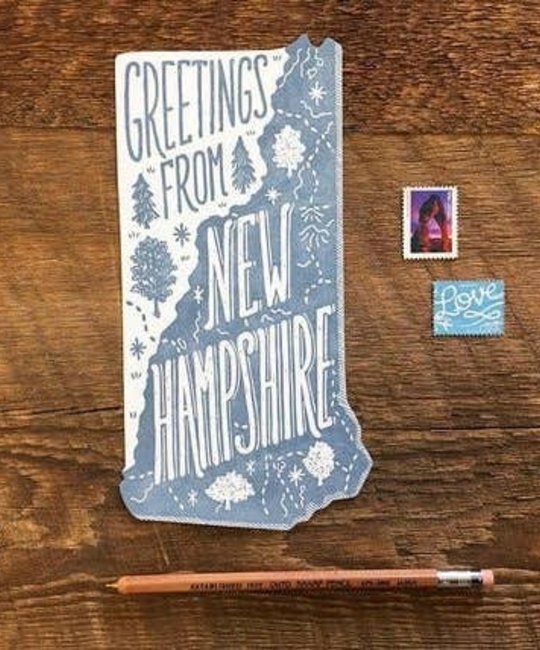 Noteworthy Paper and Press - NPP Greetings From New Hampshire Postcard