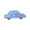 Gus and Ruby Letterpress - GR Gus & Ruby - VOTE, die cut car 2" sticker