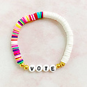 Lucky Leaf Studio - LLS Vote Heishi Disk Bracelet