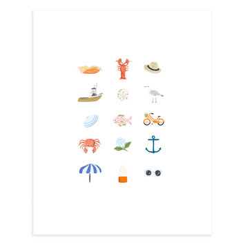 Rifle Paper Co - RP Rifle Paper Co - New England Things Print, 8 x 10 inch