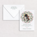 Gus and Ruby Letterpress - GR Wreath Photo Custom Holiday Card