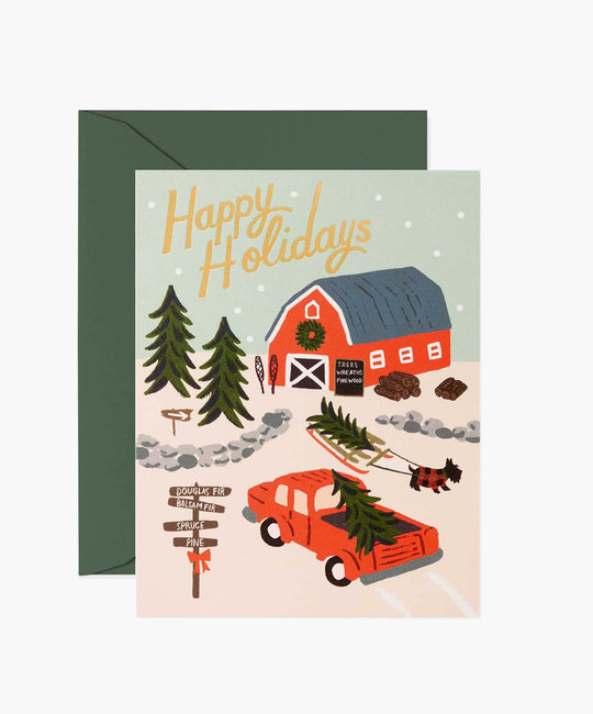Rifle Paper Co - RP Rifle Paper - Holiday Tree Farm Note Set