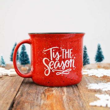 Pen and Paint - PEPA 'Tis the Season Ceramic Red Holiday Mug