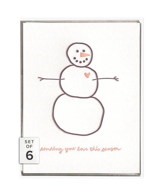 Ink Meets Paper - IMP Sending Love Snowman, Boxed Set of 6