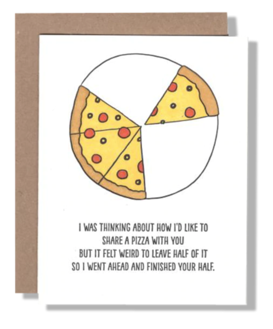 Power and Light Letterpress - PLL Half Pizza Card