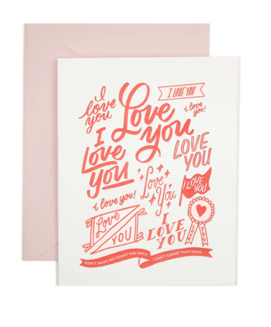 Friendly Fire Paper - FFP Love You (Can't Count) Card