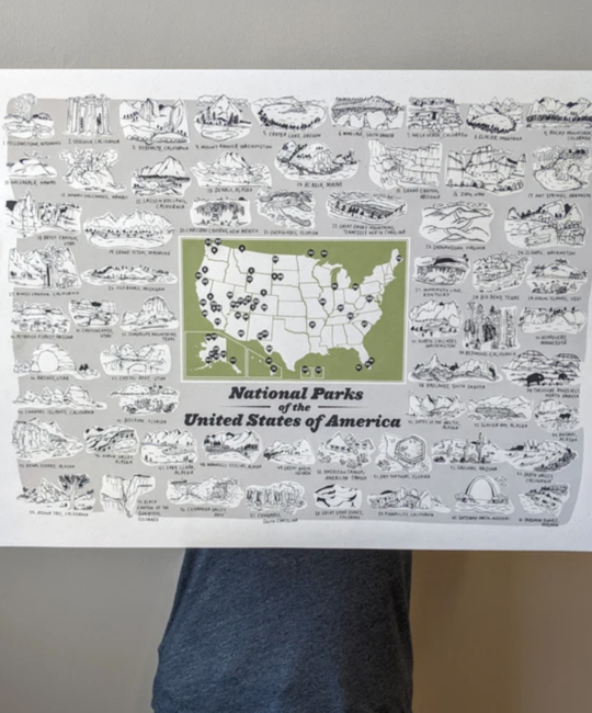 Brainstorm Print and Design - BS BS PRSM - National Parks, 11 x 14 inch Print