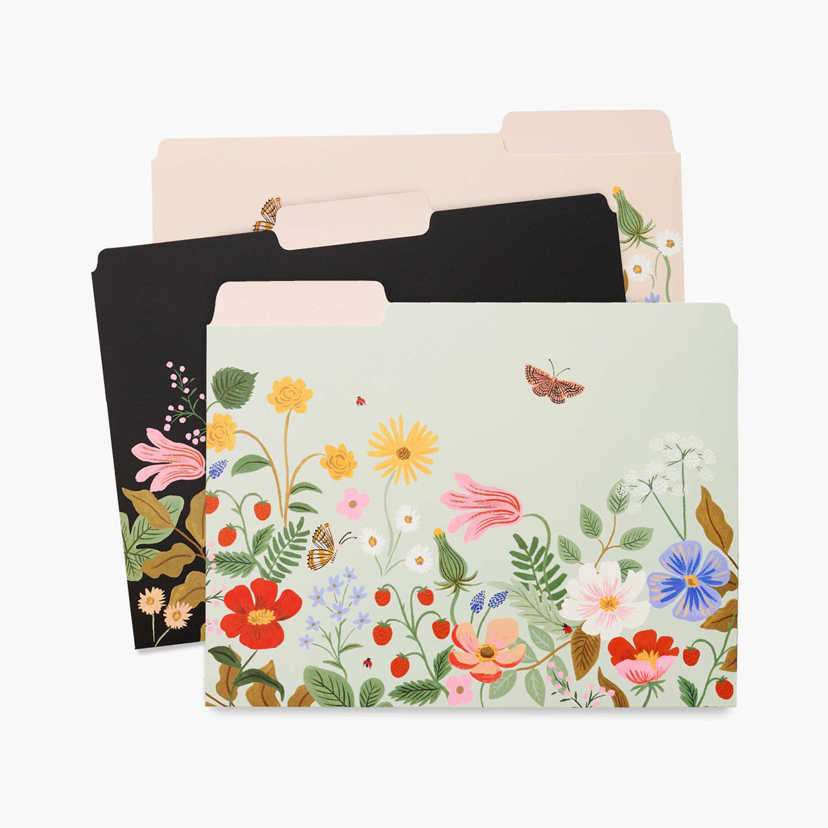 Rifle Paper Co - RP Rifle Paper Co - Strawberry Fields File Folders, Set of 6