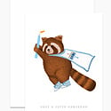 Dear Hancock - DH Super Hanukkah Red Panda Card