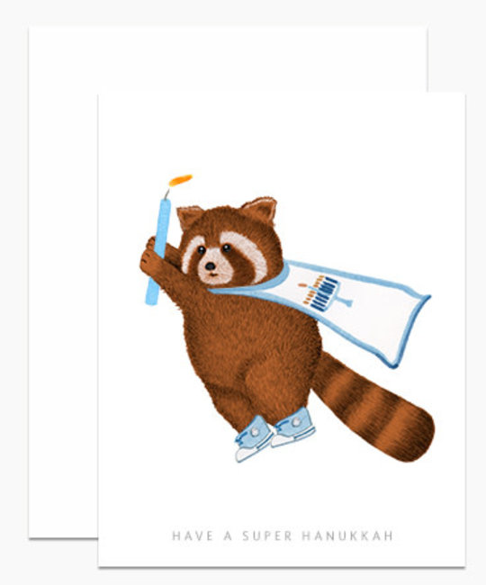 Dear Hancock - DH Super Hanukkah Red Panda Card