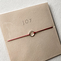 Mai Lin Jewelry - MLJ "Joy" Sterling Silver Circle, Silk Cord Bracelet