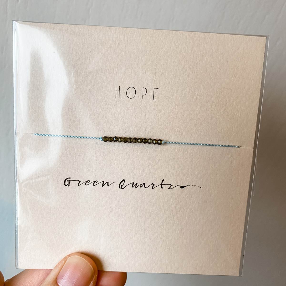 Mai Lin Jewelry - MLJ "Hope" Green Quartz, Silk Cord Bracelet