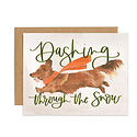 One Canoe Two Letterpress - OC Dashing Dog Single Card