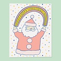 The Good Twin - TGT Rainbow Santa, Set of 6 Holiday Cards