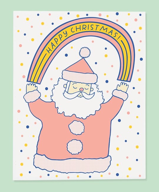 The Good Twin - TGT Rainbow Santa, Set of 6 Holiday Cards