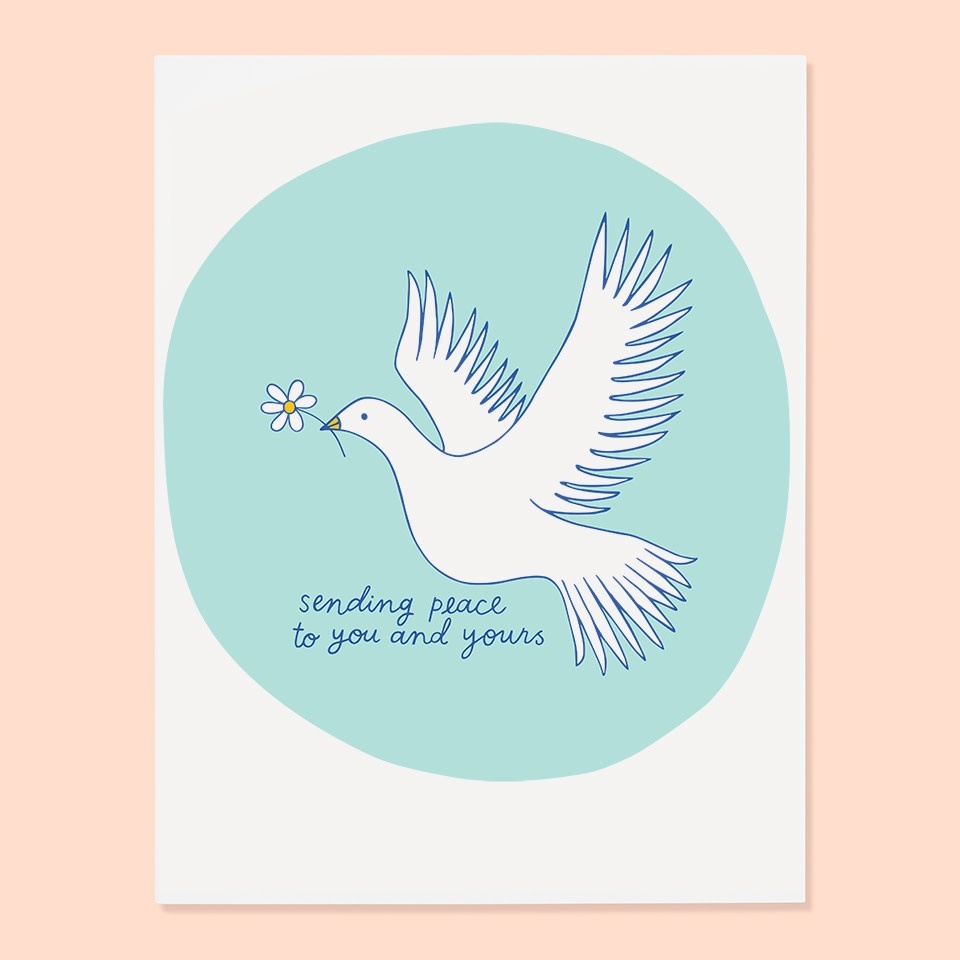 The Good Twin - TGT Daisy Dove Sending Peace Card