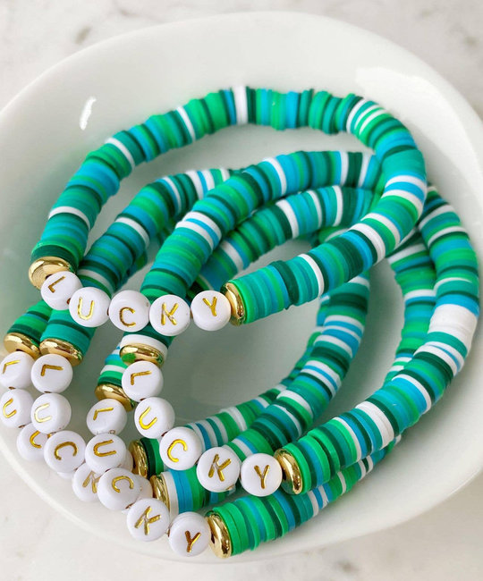 Mod Miss Jewelry - MM Kids Color Pop Green Lucky Bracelet