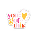 Gus and Ruby Letterpress - GR Gus & Ruby - You Got This, Die-Cut Sticker