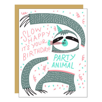 Hello!Lucky - HL Slow Birthday Card (sloth)