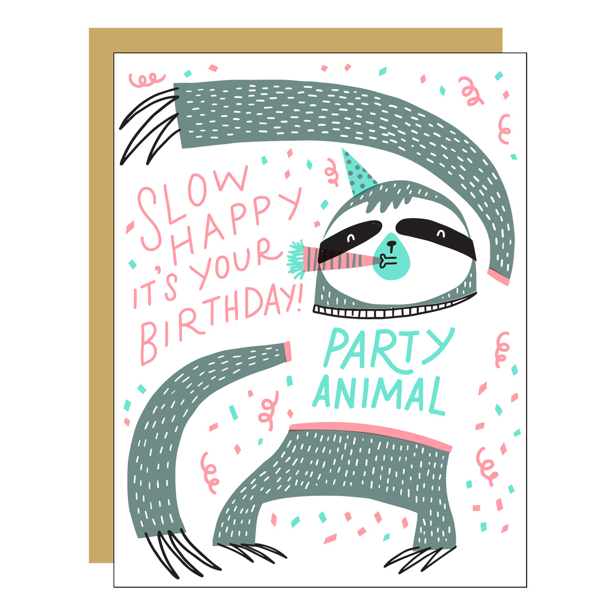 Hello!Lucky - HL Slow Birthday Card (sloth)