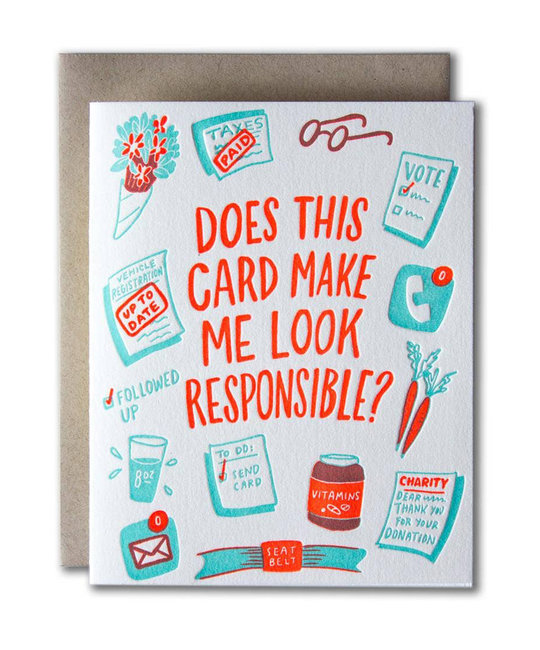 Ladyfingers Letterpress - LF Does this card make me look responsible