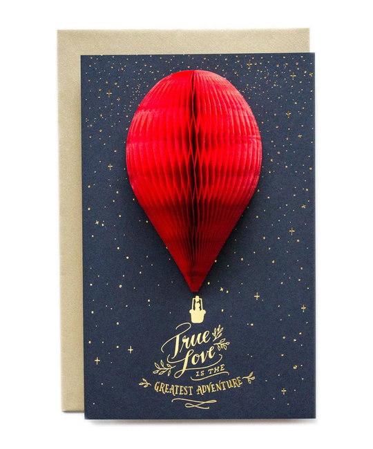 Ladyfingers Letterpress - LF True Love Balloon Deluxe Card