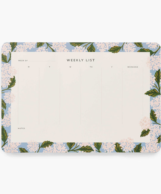 Rifle Paper Co - RP Rifle Paper Co - Hydrangea Weekly Desk Notepad