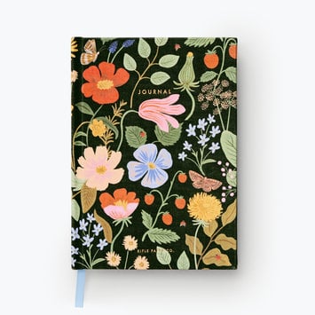 Rifle Paper Co - RP Rifle Paper Co - Strawberry Fields Fabric Journal, Lined