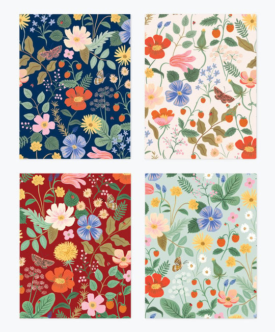 Rifle Paper Co - RP Rifle Paper Co - Strawberry Fields Notes, Set of 8