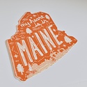 Noteworthy Paper and Press - NPP Maine State Sticker, Red