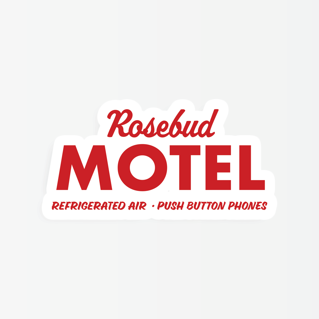 Glossy Laptop Waterbottle Luggage Sticker Schitt’s Creek Rosebud Motel