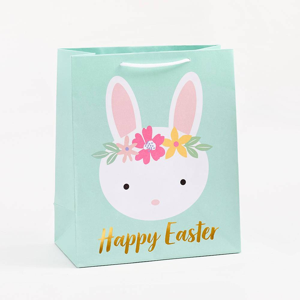 Waste Not Paper - WN Happy Easter -  Bunny Head Medium Bag