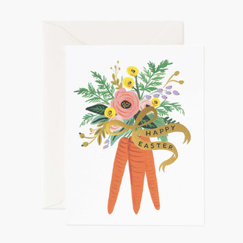 Rifle Paper Co - RP Rifle Paper Co - Carrot Bouquet Easter Card