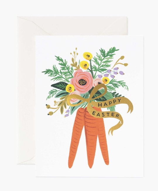 Rifle Paper Co - RP Rifle Paper Co - Carrot Bouquet Easter Card