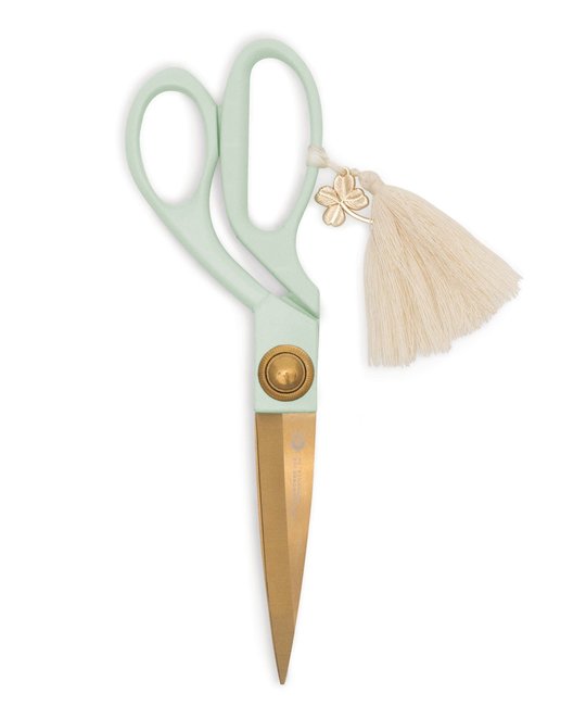 Designworks Ink - DI Mint Scissors with Tassel and Clover Charm