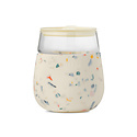 W&P Design - WP Terrazzo Cream Porter Glass Tumbler, 15oz