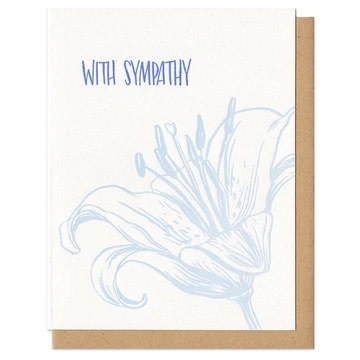 Frog & Toad Press - FT FTGCSY0002 - With Sympathy Tiger Lily