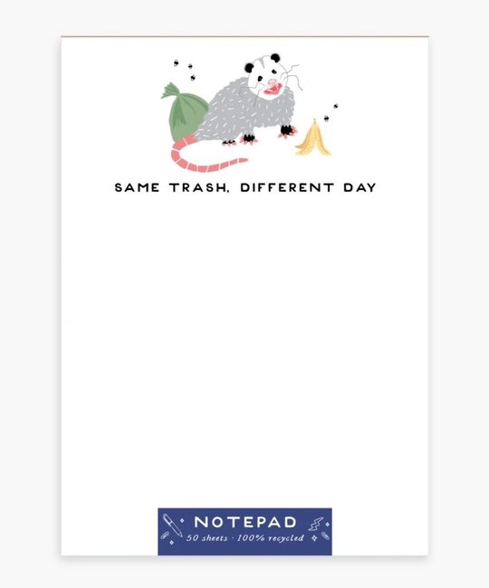 Party of One - POO Opossum Same Trash Notepad