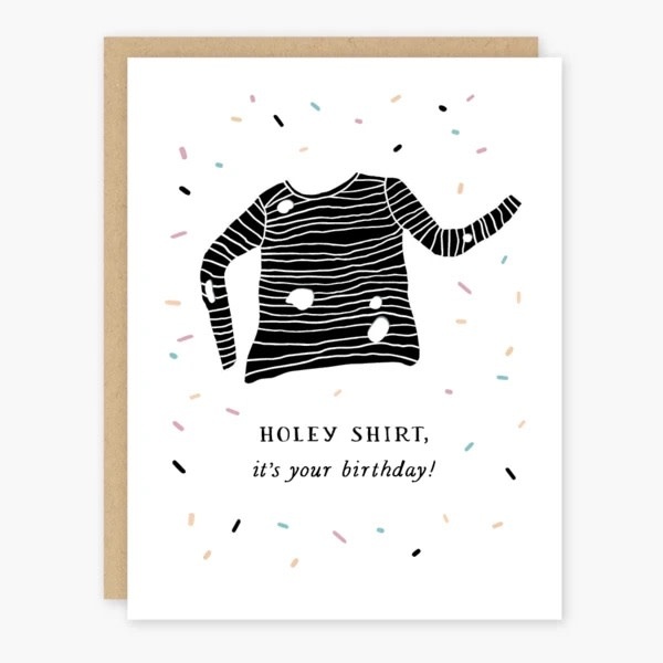 Party of One - POO Holey Shirt Birthday Card