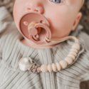 Pretty Please Teethers - PRPT Nate Petite Pacifier + Teether Clip