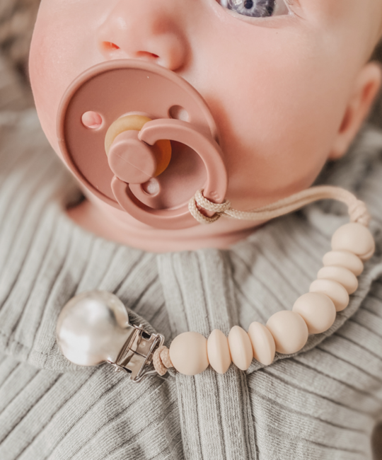 Pretty Please Teethers - PRPT Nate Petite Pacifier + Teether Clip
