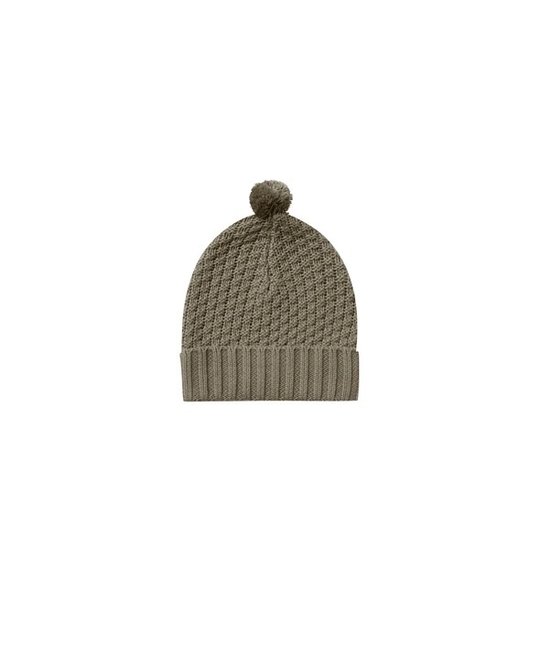 Quincy Mae - QM QM BA - Knit Pom Pom Beanie in Olive