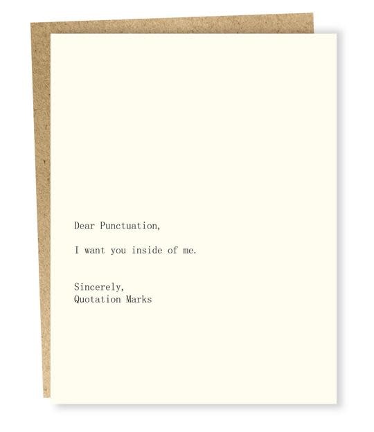 Sapling Press - SAP Dear Punctuation Card