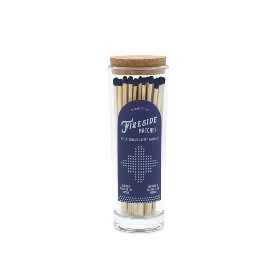 Paddywax - PA Extra Long Matches with Cobalt Blue Tip in Glass Container
