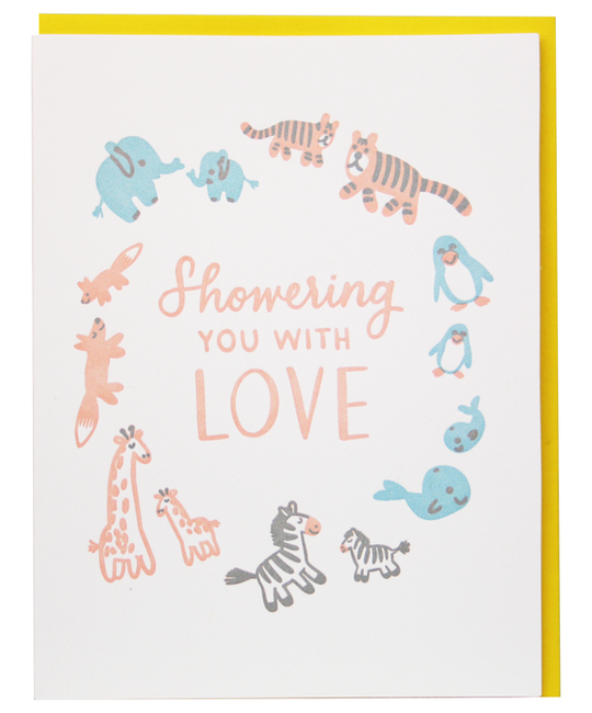 Smudge Ink - SI Stuffed Animal Baby Shower Card