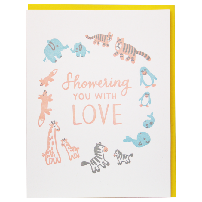 Smudge Ink - SI Stuffed Animal Baby Shower Card