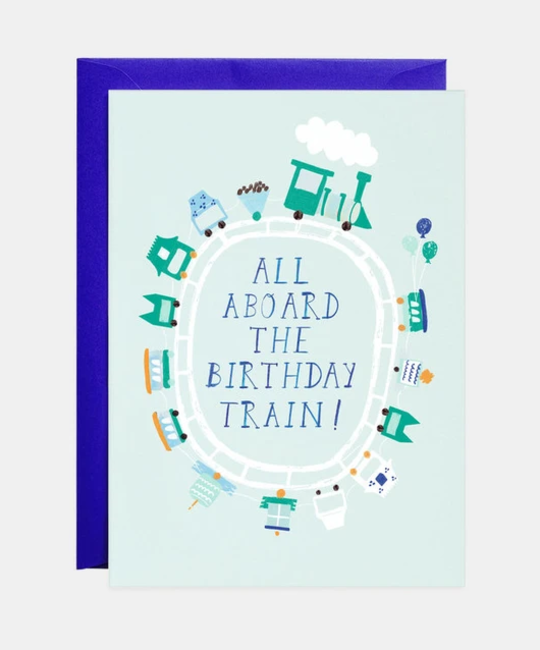 Mr. Boddington's Studio - MB All Aboard the Birthday Train Card