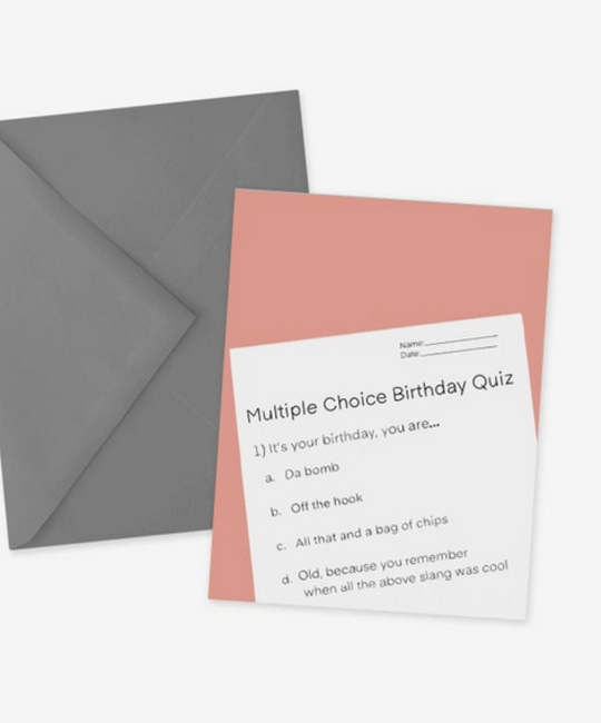 Posterity Paper - POS Birthday Quiz Card