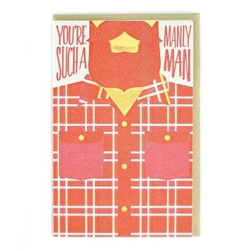 Pike Street Press - PSP Manly Man Flannel Card